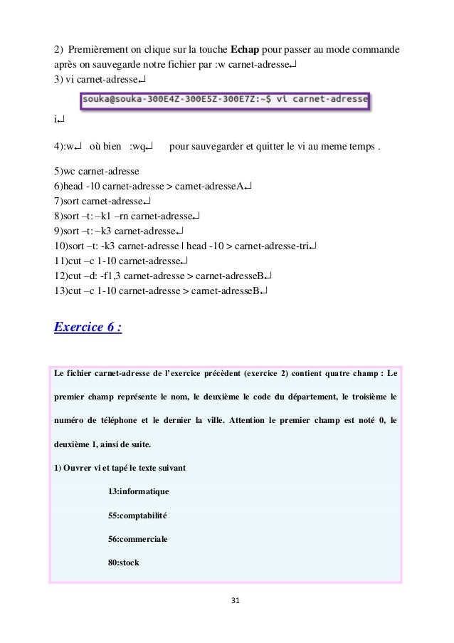Rapport Des Travaux Pratiques Unix