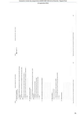Evaluation croisée des programmes LEADER 2007-2013 de la Charente - Rapport final 
12 septembre 2014 
95 
 