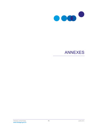 FRANCE STRATÉGIE 71 JUIN 2015
www.strategie.gouv.fr
ANNEXES
 
