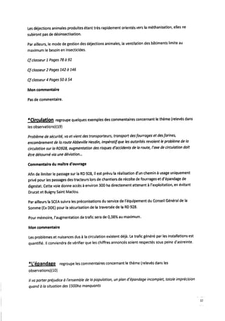 Rapport enquête publique