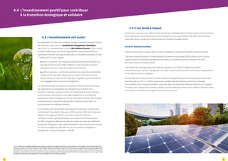 54 55
4.4 	L’investissement positif pour contribuer
	 à la transition écologique et solidaire
4.4.1 Investissement vert (s...