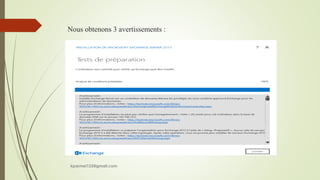 Nous obtenons 3 avertissements :
kparmel123@gmail.com
 