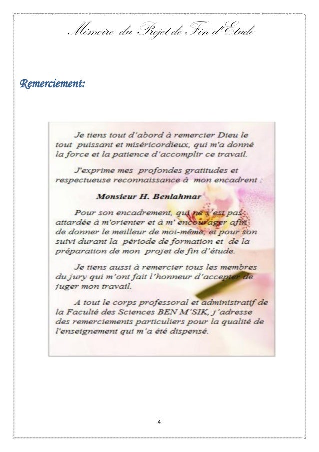 remerciement pfe speech salutations populaires