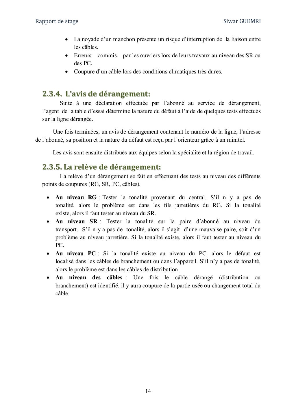 Rapport stage IPMSAN Tunisie télécom