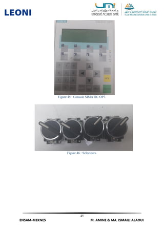 45
ENSAM-MEKNES M. AMINE & MA. ISMAILI ALAOUI
Figure 45 : Console SIMATIC OP7.
Figure 46 : Sélecteurs.
 