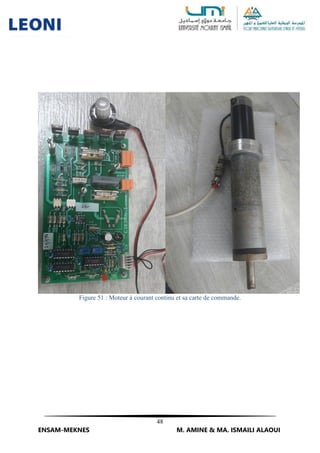48
ENSAM-MEKNES M. AMINE & MA. ISMAILI ALAOUI
Figure 51 : Moteur à courant continu et sa carte de commande.
 