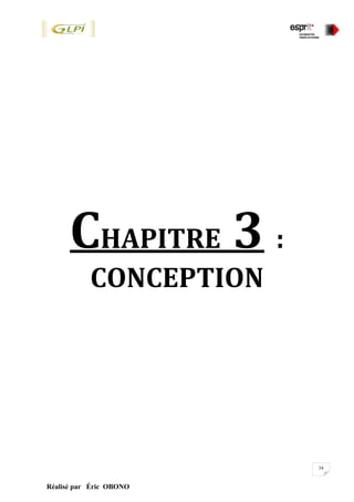 34
Réalisé par Éric OBONO
CHAPITRE 3 :
CONCEPTION
 