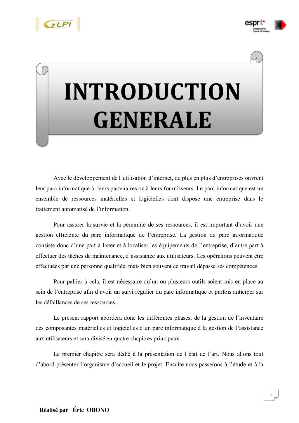 Rapport PFE Gestion de Parc Informatique
