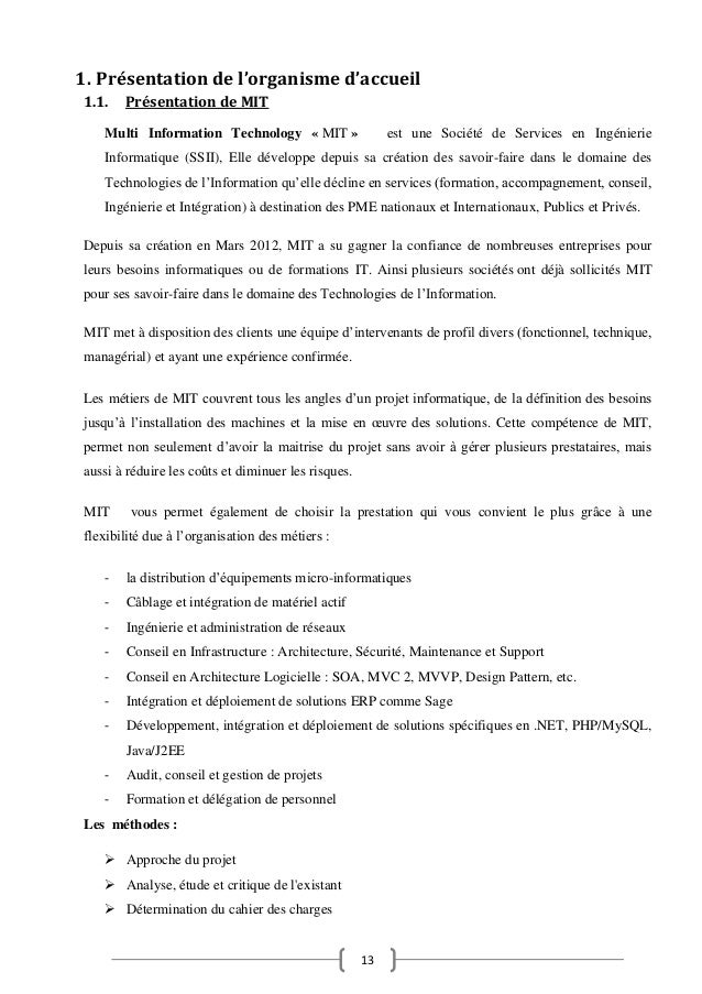 Conception Et Realisation D Une Application De Gestion Integree Au Se