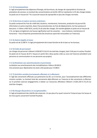 Annexes 
comptables 
Exercice relatif à la 
période comprise entre 
le 01 avril 2013 
et le 31 mars 2014 
S.E.L. 
Association loi 1901 
 