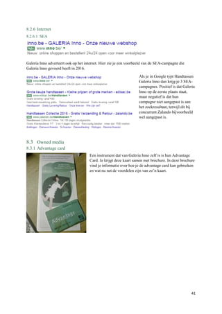 Media analyse Galeria Inno