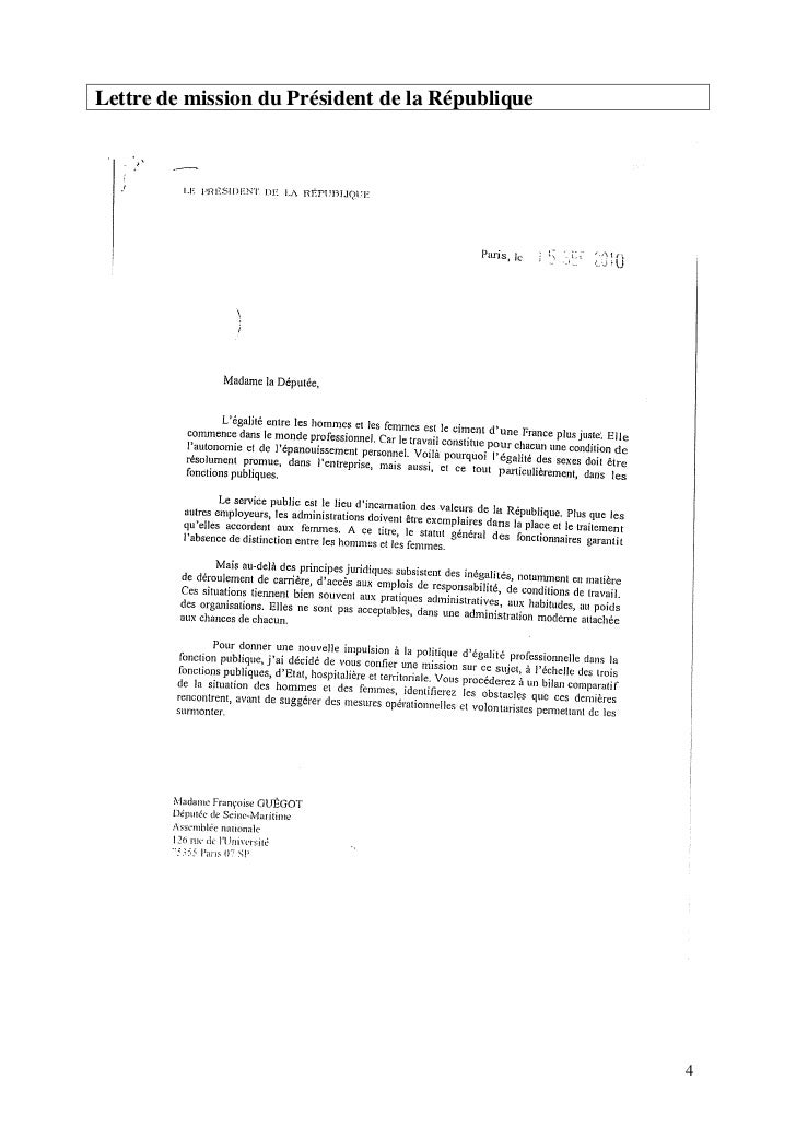 Lettre de demande de nomination