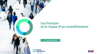 Les Français
et le risque d’un reconfinement
1er octobre 2020
 