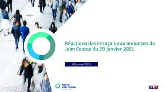 Réactions des Français aux annonces de
Jean Castex du 29 janvier 2021
30 janvier 2021
 