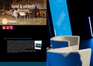 43
42 RAPPORT D’ACTIVITÉ 2020
PROSPERITY
Une entreprise dont les profits sont utilisés pour produire
une valeur ajoutée sociale ou environnementale auprès
de la communauté dans laquelle elle se situe… Voilà la
définition simple d’une entreprise sociale et solidaire.
economy
Social & solidarity
Publication du rapport « Le rôle de l’ESS face aux grands défis sociétaux »
<
Le Luxembourg comme de nombreux pays fait face à de multiples enjeux sociétaux (comme
le vieillissement de la population, la gestion des déchets...). Les organisations de l’économie
sociale et solidaire ont pour vocation d’y répondre.Elles ne sont pas seules à pouvoir le faire et
en effet, les entreprises peuvent elles aussi contribuer à résoudre des problématiques sociales
ou environnementales. Plus nombreux seront les acteurs à se mobiliser et plus l’impact positif
sera important, permettant ainsi un changement d’échelle sur des problématiques parfois
encore insuffisamment investies.Afin de sensibiliser ses membres,avec le support du MTEESS
- Ministère du Travail, de l’Emploi et de l’Économie sociale et solidaire, IMS a voulu identifier
les défis nationaux et proposer des pistes d’actions. En 2020, IMS a rendu public son rapport
réalisé en collaboration avec deux experts en innovation sociale.
Le diagnostic des champs d’action où les entreprises pourraient changer la donne et où des initiatives
inspirantes percent déjà avec succès au Luxembourg est à retrouver dans le rapport « Le rôle de
l’ESS face aux grands défis sociétaux ».
 