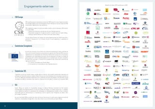 55
54 RAPPORT D’ACTIVITÉ 2020
CSR Europe
En tant que promoteur de la Charte de la Diversité Lëtzebuerg, la charte nationale de
lutte contre les discriminations et promotion de la gestion de la diversité, IMS rencontre
régulièrement les responsables de la Direction Générale de la Justice de la Commission
européenne et les responsables des autres chartes existantes en Europe. Le modèle de
gouvernance de la charte luxembourgeoise est un exemple pour ses pairs européens.
En 2020, IMS a participé à 2 réunions de la plateforme des Chartes de la diversité qui
regroupe 26 chartes :
•	 le 17 février à Bruxelles avec Priscilia Talbot
•	 le 25 novembre en visioconférence avec Gabriela Guerrero
IMS Luxembourg est le représentant national de CSR Europe.À ce titre,l’équipe entretient
des échanges réguliers avec ses homologues à travers l’Europe sur tous les sujets de la RSE
et participent régulièrement à des webinaires.
IMS a également préparé et animé trois tables rondes au sein du European SDG Summit
en octobre 2020 :
•	 Gestion de la diversité en période de crise avec Gabriela Guerrero
•	 Responsible management of single-use plastics in coastal areas avec Sophie Öberg
•	 Setting up national alliances for climate action avec Sophie Öberg
De plus, Nancy Thomas, est membre du conseil d’administration de CSR Europe. Elle a
participé à 7 réunions les 11 et 12 février, 16 avril, 13 mai, 9 septembre, 11 septembre et
9 décembre.
Commission Européenne
Engagements externes
Commission SIS
ILA
Sophie Öberg est membre du Sustainability Strategy for Boards Working Committee de l’ILA (Institut
Luxembourgeois des Administrateurs). L’un des 24 comités de l’Institut, ce comité constitué de 11 membres,
a pour objectif de renforcer la connaissance des thématiques du développement durable et d’une croissance
responsable parmi les administrateurs au Luxembourg et de les supporter dans l’intégration de celles-ci dans
leur statégie d’entreprise.
Au cours de l’année 2020, le comité s’est réuni une fois par mois environ. Il a, entre autres, organisé une série de
webinaires « Sustainability Strategy Talks » dont deux d’entre eux ont été animés par Sophie Öberg.
L’agrément en tant que société d’impact sociétal (SIS) est réservé à des sociétés commerciales répondant aux
principes de l’économie sociale et solidaire. Nancy Thomas est laVice Présidente de la commission qui émet un
avis sur les différentes demandes d’agréments pour le Ministère du Travail, de l’Emploi et de l’Économie sociale
et solidaire. En 2020, la commission s’est réunie les 10 février, 22 avril, 9 juillet, 21 octobre et 27 novembre 2020.
Membres du réseau IMS Luxembourg en 2020
BEBOP
A U D I O V I S U A L C O M M U N I C A T I O N
 