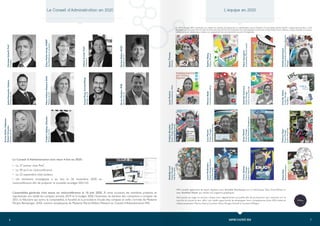 7
6 RAPPORT D’ACTIVITÉ 2020
Le Conseil d’Administration s’est réuni 4 fois en 2020 :
•	 Le 27 janvier chez PwC
•	 Le 30 avril en visioconférence
•	 Le 23 septembre chez Sodexo
•	 Un séminaire stratégique a eu lieu le 26 novembre 2020 en
visioconférence afin de préparer le nouvelle stratégie 2021/23.
L’assemblée générale s’est tenue en visioconférence le 18 juin 2020. À cette occasion, les membres présents et
représentés ont validé les comptes annuels 2019 et le budget 2020, l’évolution du barème des cotisations à compter de
2021, la fiduciaire qui suivra la comptabilité, la fiscalité et la procédure d’audit des comptes et enfin, l’arrivée de Madame
Mirjam Bamberger, AXA, comme remplaçante de Madame Marie-Hélène Massard au Conseil d’Administration IMS.
Le Conseil d’Administration en 2020
Des jeunes en stage ou service civique sont régulièrement accueillis afin de promouvoir leur insertion sur le
marché du travail et leur offrir une réelle opportunité de développer leurs compétences.Ainsi, IMS remercie
chaleureusement Marine Detry, Corentin Dion, Margot Scharff et Lorenzo Wiltgen.
L’equipe en 2020
Christian
Scharff,
PwC
Président
Nancy
Thomas
Director
Marie
Sauvignon
Sustainability
Practice
Leader
Amélie
Jeannesson
Communications
&
Members
Network
Manager
Lucie
Rotario
Communications
officer
Meriem
Badis
Communications
officer
Gabriela
Guerrero
Project
Manager
Charte
de
la
Diversité
Priscilia
Talbot
Project
Manager
Part&Act
Frédéric
Brochier
Senior
Project
Manager
Sustainable
Territories
Luca
Macchi
Project
Manager
Sustainable
Territories
Sophie
Öberg
Deputy
Director
Anaïs
Michel
Project
Manager
Waste
Reduction
Management
Mathilde
Leré
Project
Manager
Info
Flow
Savvy
Laura
Mullenders
Project
Manager
Assistant
Info
Flow
Savvy
Victor
Quinet
Project
Manager
Digital
Explorer
Alicia
Selis
Executive
Assistant
Valérie
Arnold,
PwC
Trésorière
Diane
Muller-Kneip,
KNEIP
Vice-Présidente
et
secrétaire
Myriam
Baltes,
BCEE
Membre
du
CA
Julien
Demoulin,
Sodexo
Membre
du
CA
Marie-Hélène
Massard,
AXA
Membre
du
CA
Pascal
Moisy,
ArcelorMittal
Membre
du
CA
Bruno
Renders,
IFSB
Membre
du
CA
Karine
Rollot,
Hôpitaux
Robert
Schuman
Membre
du
CA
Frédéric
Sabban,
Deloitte
Membre
du
CA
Thomas
Oger
Project
Manager
Carbon
Neutrality
En 2019, l’équipe IMS a participé à un atelier de création d’autoprotrait en collaboration avec le Mudam. Ce workshop créatif, intitulé « Capturing Diversity » a été
développé par le musée dans le cadre du Diversity Day 2019 et de l’exposition de la photographe américaine LaToya Ruby Frazier. Depuis, chaque nouvelle et nouveau
collaboratrice et collaborateur réalise son autoportrait lors de sa premère journée d’intégration.
IMS travaille également de façon régulière avec Armelle Duvieusart sur la thématique Zero Food Waste et
avec Aurélien Mayer qui réalise nos supports graphiques.
 