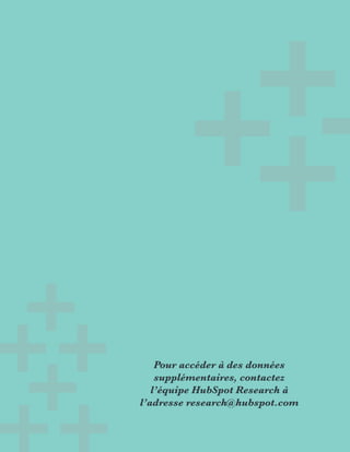 L’ÉTAT DE L’INBOUND
MARKETING
Pour accéder à des données
supplémentaires, contactez
l’équipe HubSpot Research à
l’adresse research@hubspot.com
 