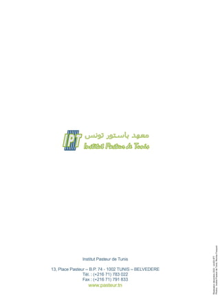 Rapport 2021 Institut Pasteur de Tunis 