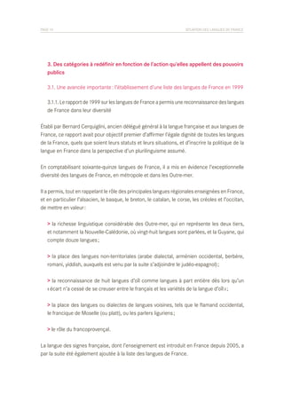 Rapport Langues de France - comité consultatif