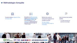 22
Enquête réalisée en ligne du 22 au
24 février 2020.
Méthode des quotas et
redressement appliqués aux
variables suivante...