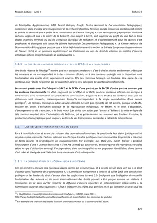 Culture Acte 2 - rapport Lescure