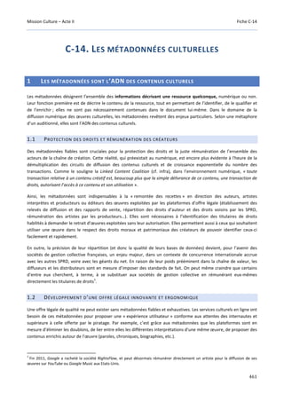 Culture Acte 2 - rapport Lescure