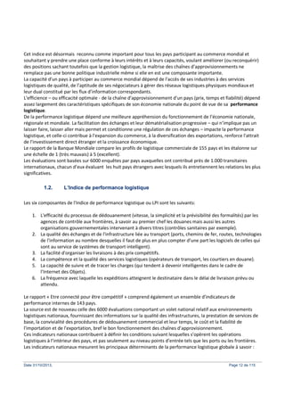 Rapport Logistique Transport Commerce International 21 Novembre 13