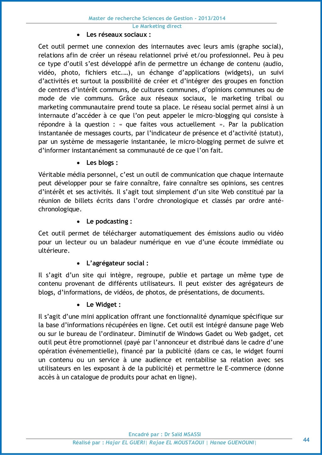Rapport marketing  cas de SMAP