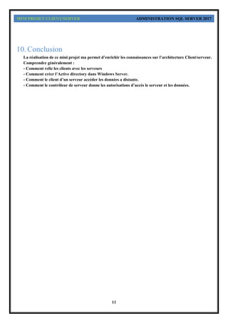 Realisation Server Architecture Client-Serveur | PDF