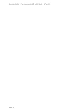 Commission Mobilité - « Pour un schéma national de mobilité durable » - 27 juin 2013
Page 76
 