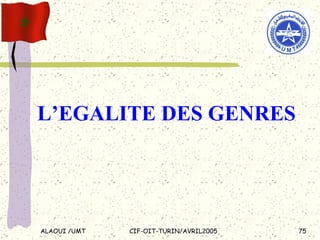 L’EGALITE DES GENRES   
