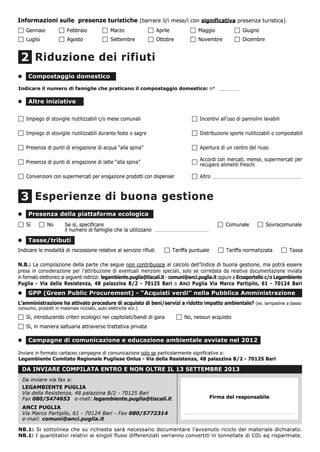 Rapporto comuni ricicloni Puglia 2013