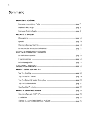 Rapporto comuni ricicloni Puglia 2013