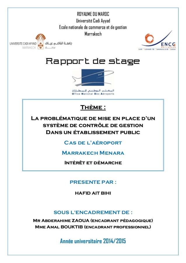 Theme De Rapport De Stage En Logistique