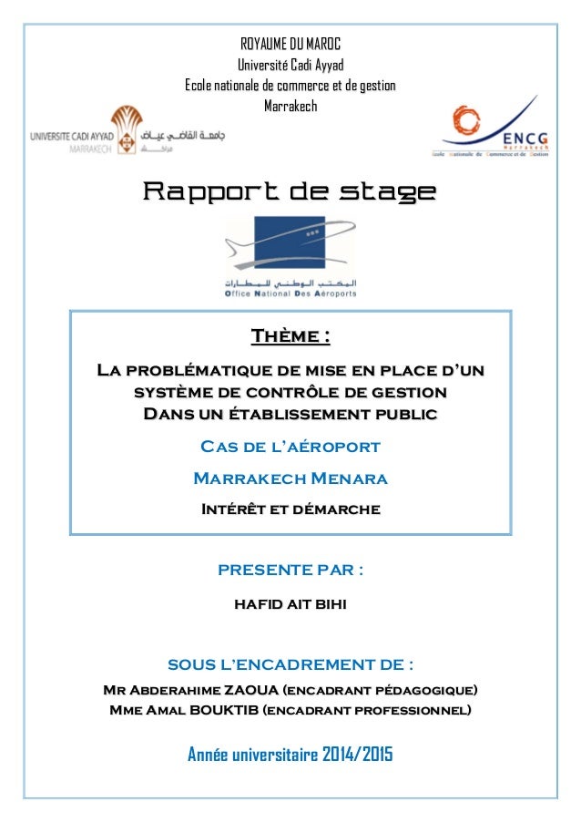 Rapport De Stage Office National Des Aéroport