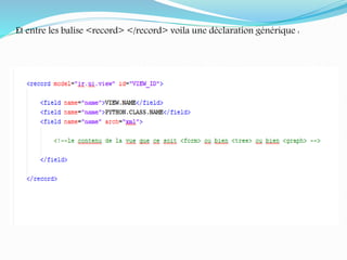 Et entre les balise <record> </record> voila une déclaration générique :
 