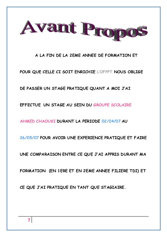Rapport pfa