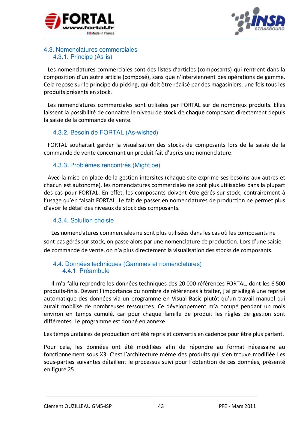 Rapport pfe