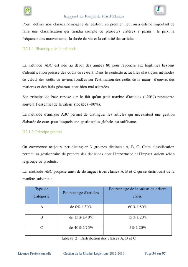 Rapport projet de fin d'études: Elaboration d'un tableau de bord et p…