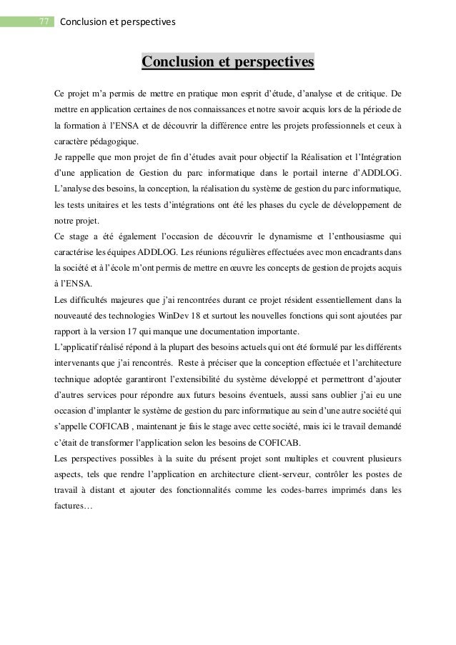 Rapport Projet de fin d'etude sur le parc informatique