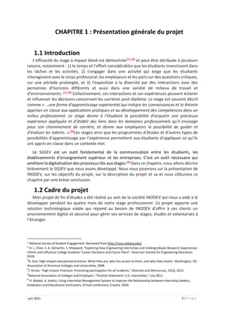 3 | P a g e
Juin 2021
CHAPITRE 1 : Présentation générale du projet
1.1 Introduction
L’efficacité du stage à impact élevé e...