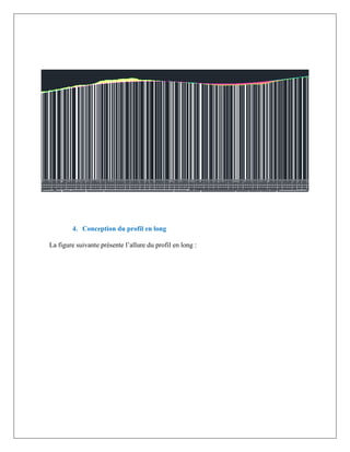4. Conception du profil en long
La figure suivante présente l’allure du profil en long :
 