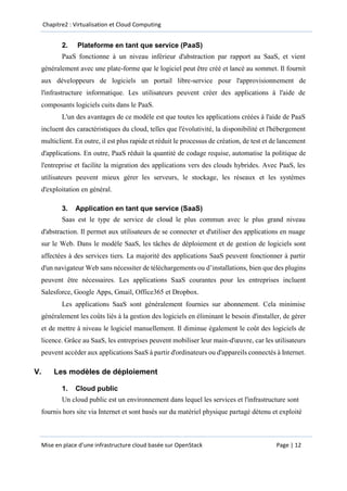 Mise en place d'une infrastructure basée sur OpenStack | PDF