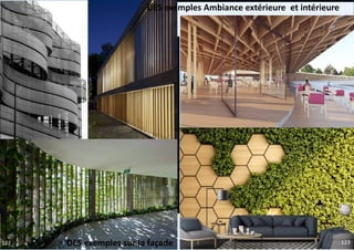 DES exemples Ambiance extérieure et intérieure
DES exemples sur la façade 123
122
 