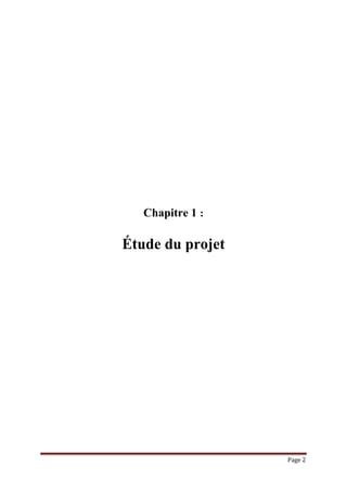 Page 2
Chapitre 1 :
Étude du projet
 