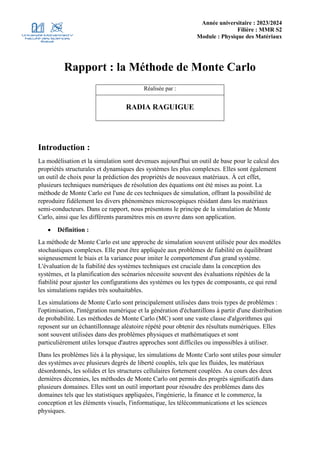 rapport sur la Méthode de Monte Carlo .pdf