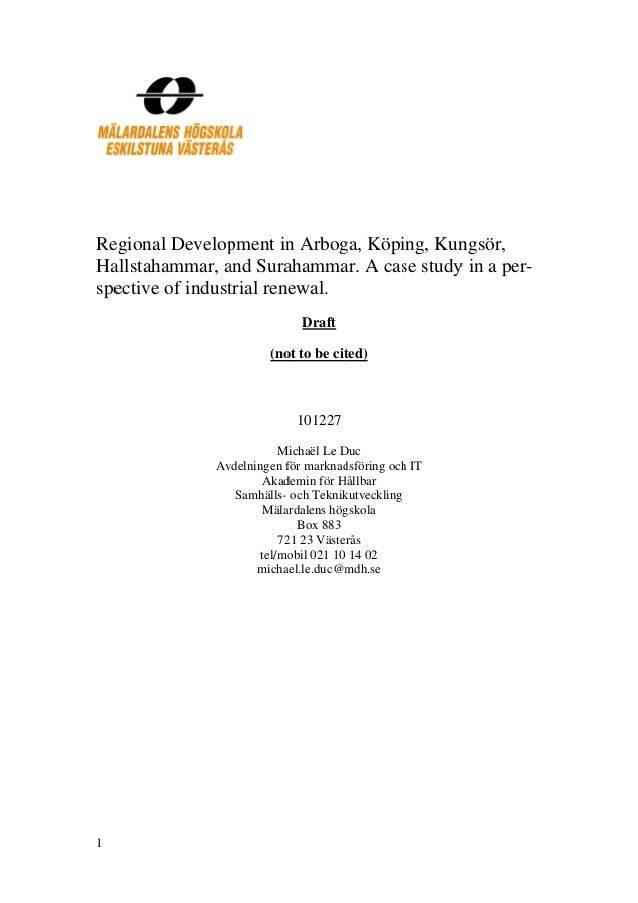 Report on regional growth analysis version 0 94 kort version english