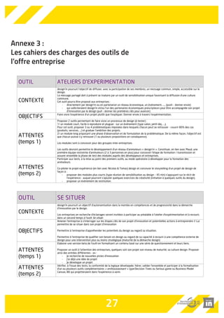Annexe 2 : Clarté 
CLARTE, centre de recherche en Réa-lité 
Virtuelle et Réalité Augmentée de 
Laval, prend en charge le départe-ment 
Réalité Virtuelle de design’in 
Pays de la Loire à travers la 
mise à disposition d’un écran 
immersif, le L-Screen. 
Dotée des logiciels IMPROOV 
et VR4D , la plateforme est 
dédiée à l’enseignement du 
Design. Sur place, l’ingénieure 
de CLARTE travaille avec les 
enseignants pour introduire 
toutes les technologies issues 
de la Réalité Virtuelle (Immer-sion 
visuelle, interaction ges-tuelle, 
conception en 3D à 
l’échelle réelle) dans l’ensei-gnement 
des métiers du Des-ign. 
C’est donc avant tout vers les étu-diants 
que l’équipement est tourné. Et 
ils l’ont utilisé : étudiants de l’Ecole de 
design de Nantes Atlantique en réalité 
virtuelle mais aussi en interfaces tan-gibles 
ou en ville durable, étudiants en 
design d’espace ou en design global et 
durable de Lisaa, étudiants en BTS 
design d’espace et en DSAA du lycée 
Livet, étudiants en design graphique 
de Léonard de Vinci, étudiants en ar-chitecture 
de l’ensa, pour des projets 
de recherche ou en exploration au-tour 
du projet Solar Decathlon et les 
étudiants en design-architecture d’in-térieur 
de l’école Pivaut. 
En tout, ce ne sont pas moins d’une 
cinquantaine de sessions qui ont été 
organisées pour des publics étudiants 
ou jeunes chercheurs. 
A l’occasion de l’inauguration des lo-caux, 
des témoignages très positifs 
avaient été recueillis : 
« Le système de Réalité Virtuelle déve-loppé 
par CLARTE permet aux étudiants 
de l'ECOLE PIVAUT d'apprécier leurs pro-pres 
créations dans un univers spatial 
différent. Une immersion 3D impression-nante 
de réalisme et de sensations qui 
leur permet d'aborder et d'apprécier une 
nouvelle évolution du mode créatif », 
déclare Emmanuel PETARD, directeur 
des Etudes design - architecture inté-rieure 
de l’Ecole Pivaut. 
« Le L SCREEN permet aux étudiants de 
l’école de design d’élargir les champs 
d’expérimentation, de conforter les pro-jections 
et de définir les concepts du 
designer en Réalité Virtuelle », explique 
Arnaud LE ROI, Responsable OM Cul-ture 
Numérique READi design lab de 
l’Ecole de design Nantes-Atlantique. 
« L’outil de Réalité Virtuelle est un facili-tateur 
dans la validation des 
choix de conception. Sensibi-lisés 
dans leur vie quoti-dienne 
aux diverses 
technologies numériques, les 
étudiants se sont accaparés 
l’outil avec aisance, question-nant 
même l'apport de fonc-tions 
complémentaires visant 
à améliorer l’expérience. Une 
première expérience très po-sitive 
», affirme Thierry AL-LIROL, 
Enseignant BTS 
Design d'Espace du Lycée 
technologique Eugène 
Livet. 
Mais l’équipement a également été 
utilisé par de nombreux visiteurs, 
issus de nombreux horizons diffé-rents, 
qui ont ainsi eu l’opportunité de 
découvrir la réalité virtuelle et le po-tentiel 
d’innovation immense qu’elle 
peut receler : designers, enseignants 
ou responsables d’établisements 
d’enseignement supérieur, réseaux 
économiques, visiteurs en provenance 
d’autres régions.... 
Dans les mois qui viennent, un des 
axes de développement sera la sensi-bilisation 
des entreprises aux enjeux 
de la réalité virtuelle à travers une dé-couverte 
de cet équipement. 
26 
 