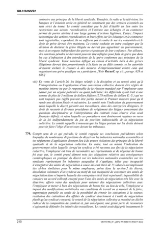 OIT : Rapports du Comité de la liberté Syndicale